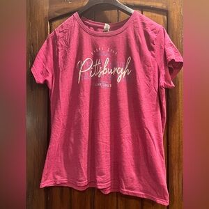 Pittsburgh pink T-shirt XL